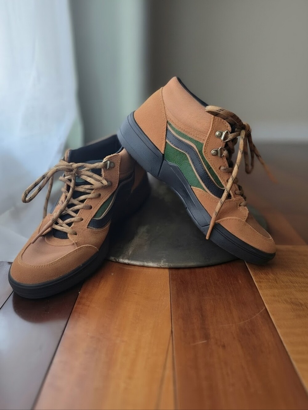 Vans Dark Olive Suede Mid Top Skate Sneakers Zahba Beatrice Domond Women's 8